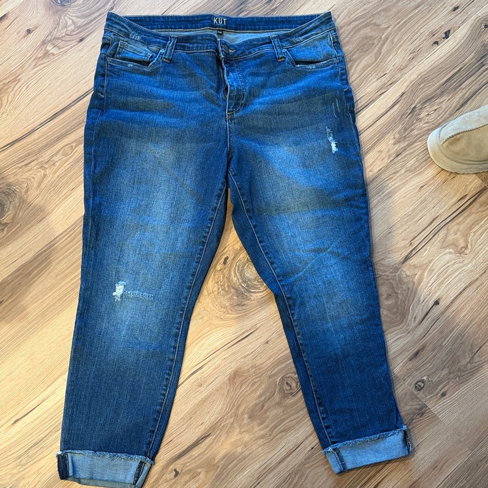 Kut from the Kloth Dark Blue Ankle Jeans